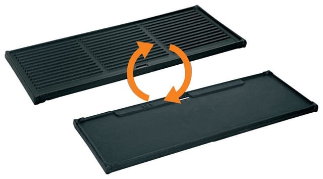 ENDERS Grill-Wendeplatte, Emailliertes Gusseisen, HxLxT: 1,5 x 44,5 x 20 cm - schwarz
