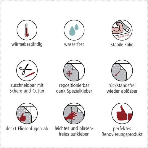 mySPOTTI Küchenrückwand-Panel »fixy«, weiß/beige/schwarz