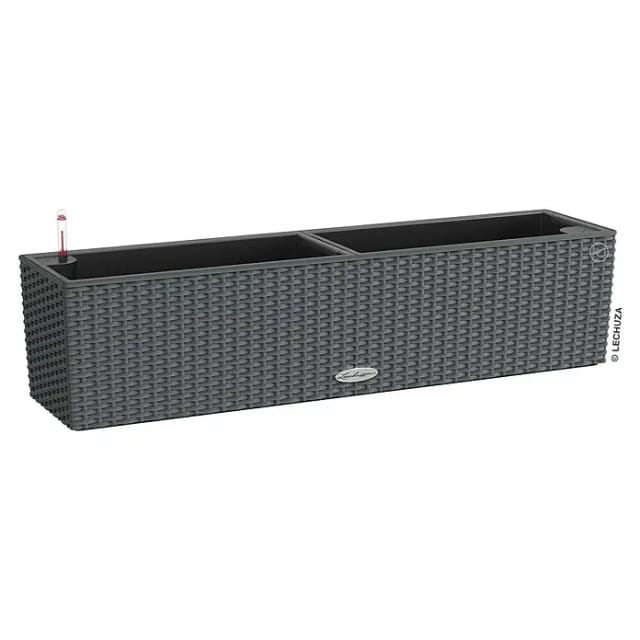 LECHUZA Balkonkasten »BALCONERA«, Kunststoff, granit, rechteckig - grau