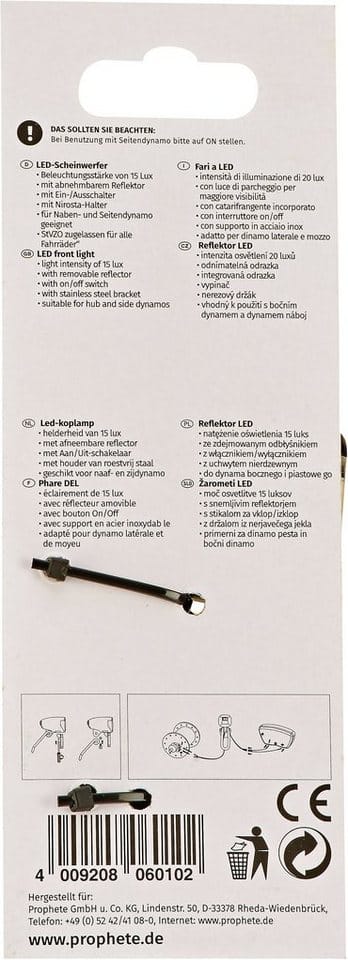 PROPHETE LED-Scheinwerfer, Kunststoff / Metall, Lichtstärke (max.): 15 lux, Rahmenmontage - schwarz