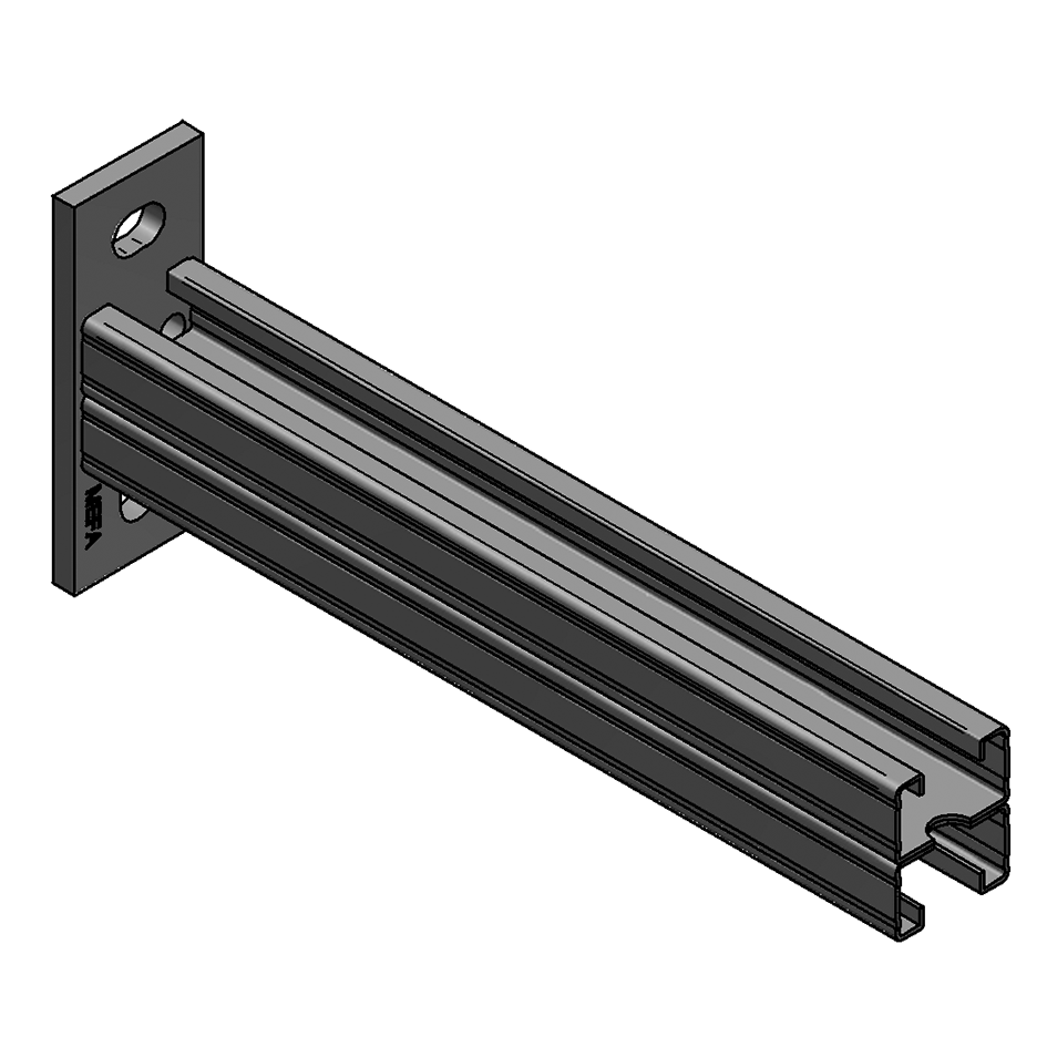 Konsole C-profil 45/52, L= 315 Mm Platte Längs Gvz