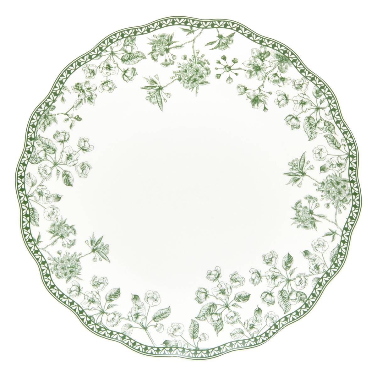 6er-set Flache Teller Mit Rundem Rand, Durchmesser 27 Cm, Grün - Atmosphera Créateur D'Intérieur