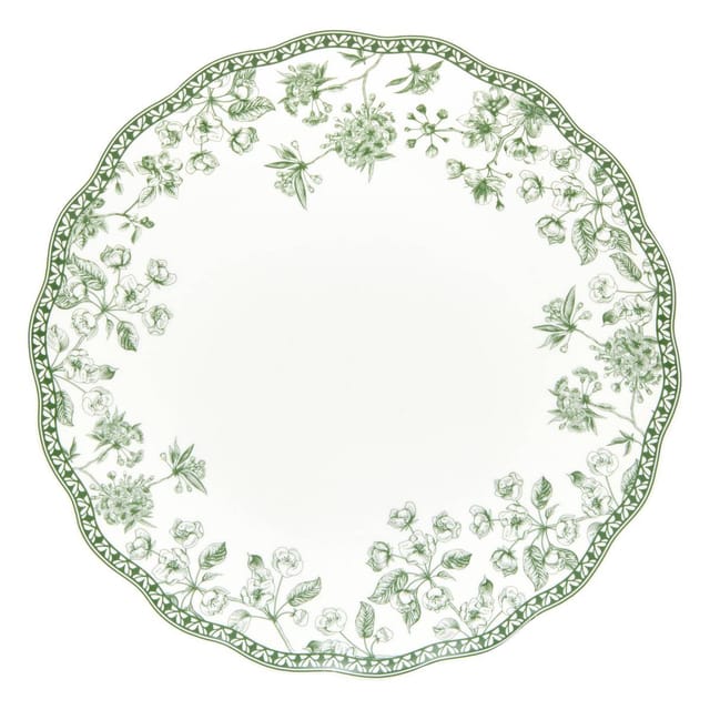 6er-set Flache Teller Mit Rundem Rand, Durchmesser 27 Cm, Grün - Atmosphera Créateur D'Intérieur