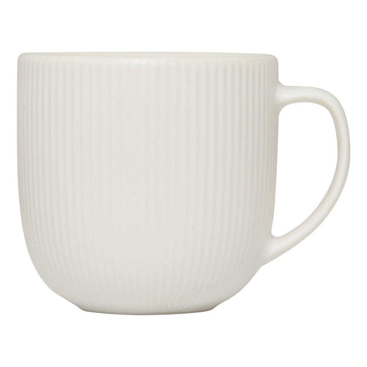 Geriffelte Tasse Strata Weiß 11cl - Atmosphera Créateur D'Intérieur