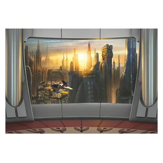 KOMAR Papiertapete »STAR WARS Coruscant View«, Breite 368 cm - bunt