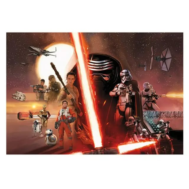KOMAR Fototapete »STAR WARS EP7 Collage«, bunt, BxL: 368 x 254 cm, glatt