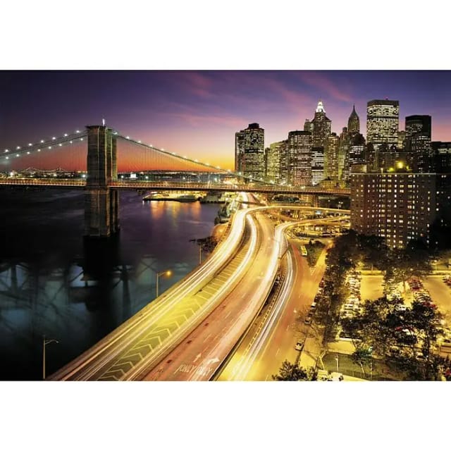 KOMAR Papiertapete »NYC Lights«, Breite: 368 cm, inkl. Kleister - bunt