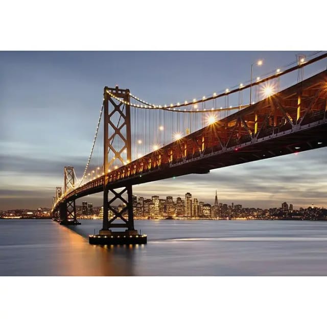 KOMAR Papiertapete »Bay Bridge«, Breite: 368 cm, inkl. Kleister - bunt