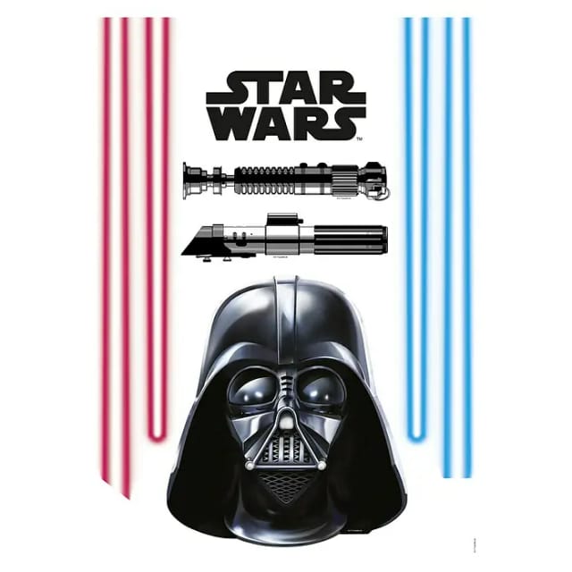 KOMAR Dekosticker »Darth Vader and Lightsaber«, BxH: 50 x 70 cm - bunt