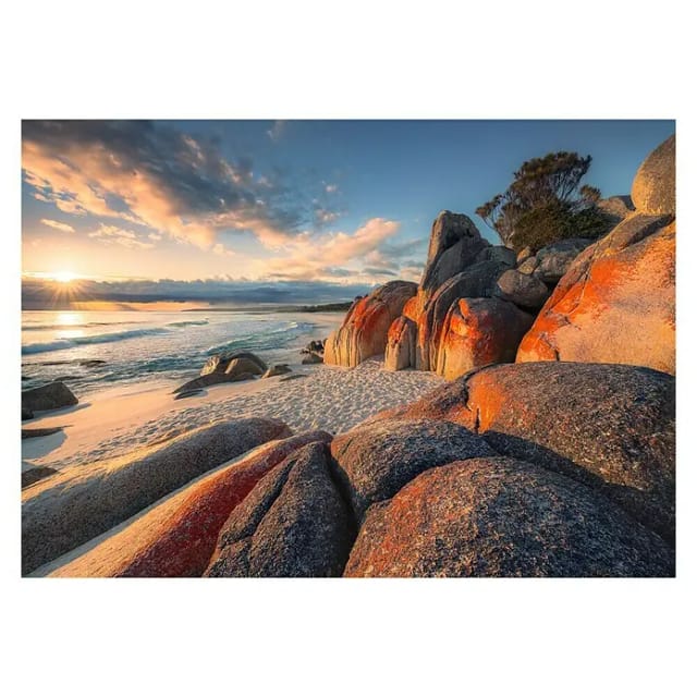KOMAR Vliestapete »Bay of Fires«, Breite 400 cm, seidenmatt - bunt