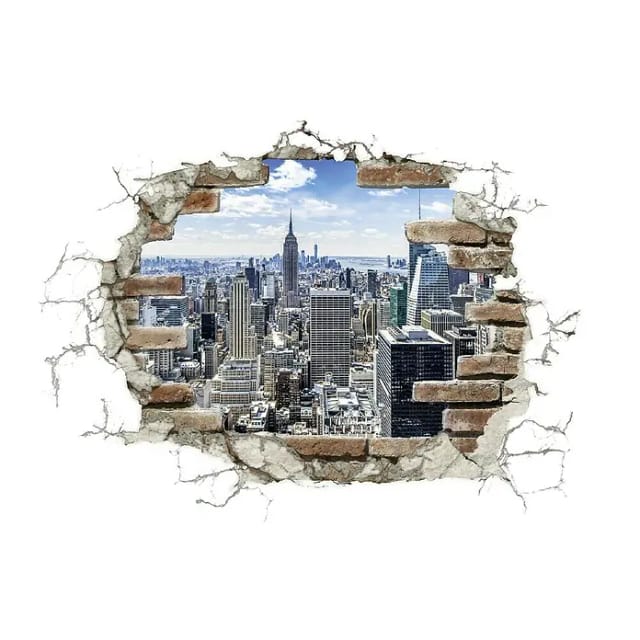 KOMAR Dekosticker »Break Out NYC«, BxH: 100 x 70 cm - bunt