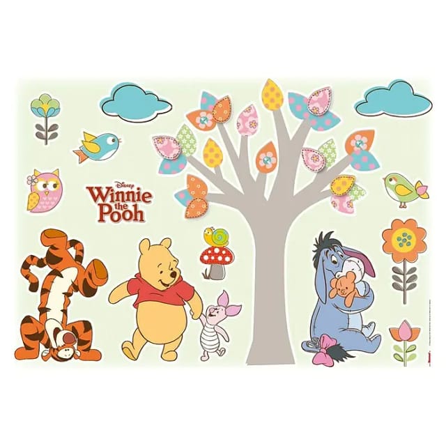 KOMAR Dekosticker »Winnie Pooh Nature Lovers«, BxH: 50 x 70 cm - bunt