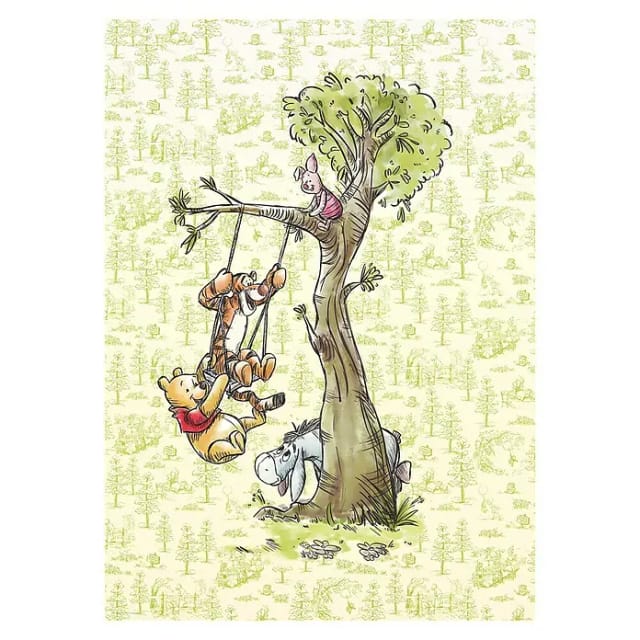 KOMAR Vliestapete »Winnie Pooh in the wood«, bunt, glatt