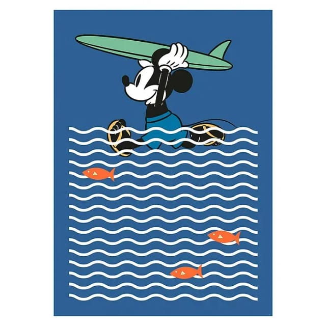 KOMAR Vliestapete »Mickey gone Surfin'«, bunt, glatt