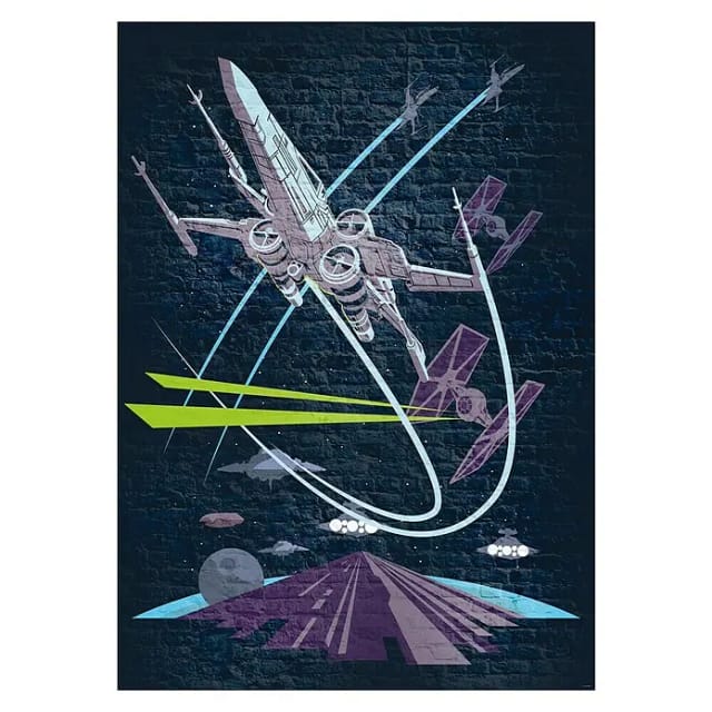KOMAR Vliestapete »Classic Concrete X-Wing«, bunt, glatt