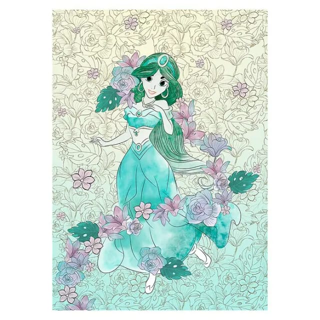 KOMAR Vliestapete »Jasmin Pale Flowers«, bunt, glatt