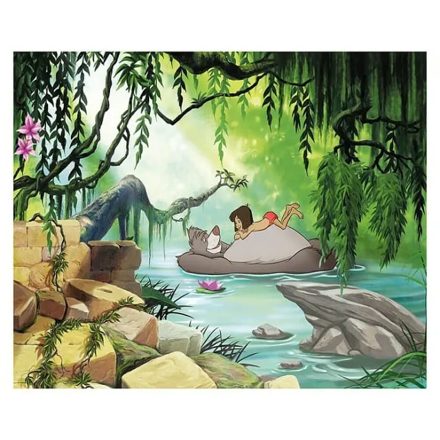 KOMAR Papiertapete »Swimming with Baloo«, Breite: 368 cm, inkl. Kleister - bunt