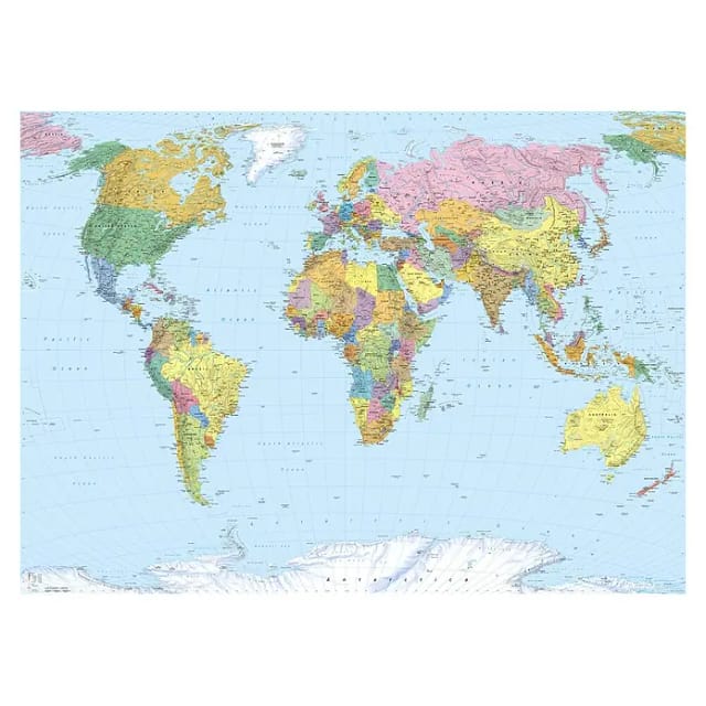 KOMAR Papiertapete »World Map «, Breite 254 cm - bunt