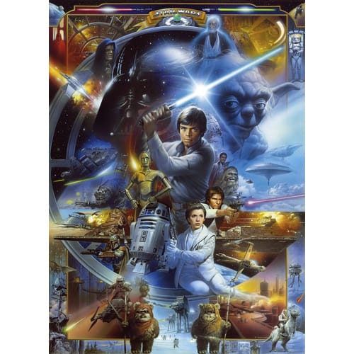 KOMAR Papiertapete »Luke Skywalker Collage«, Breite 184 cm - bunt