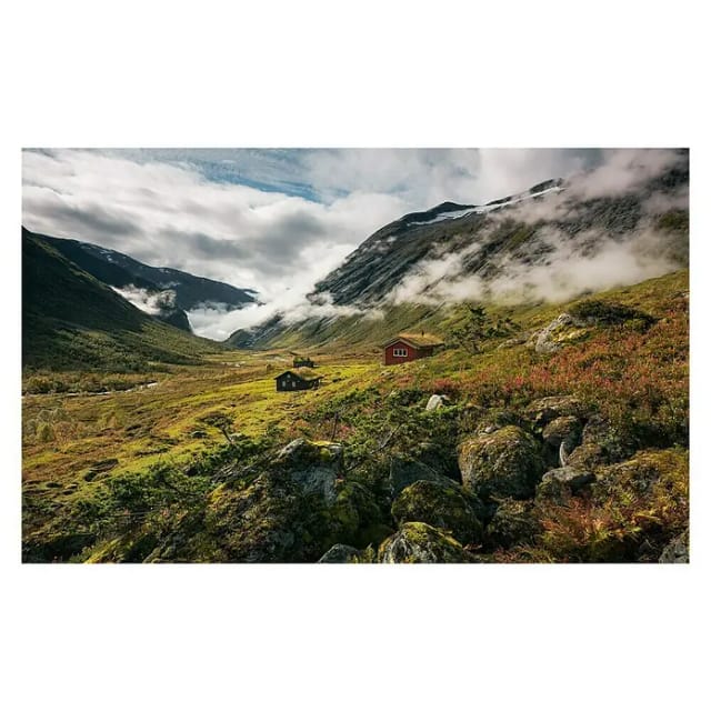 KOMAR Vliestapete »Pure Norway«, Breite 450 cm, seidenmatt - bunt