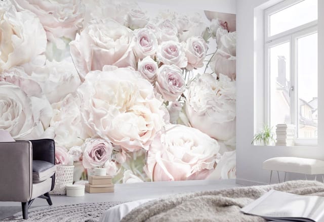 KOMAR Papiertapete »Spring Roses«, Breite: 368 cm, inkl. Kleister - bunt
