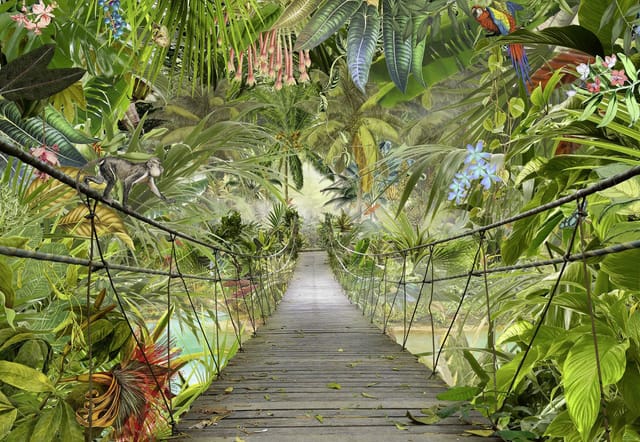 KOMAR Papiertapete »Wild Bridge«, Breite: 368 cm, inkl. Kleister - bunt