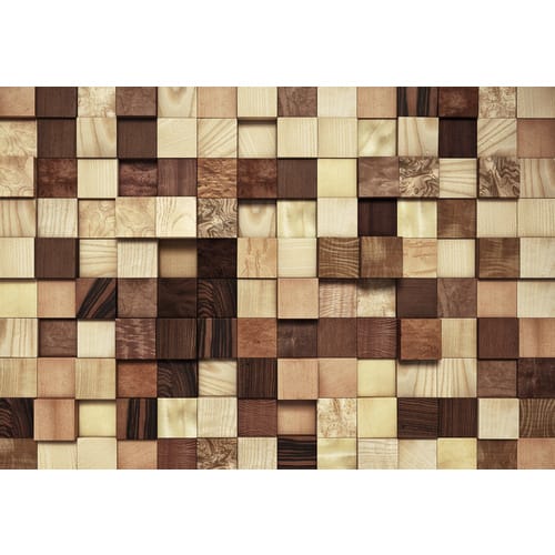 KOMAR Papiertapete »Lumbercheck«, Breite: 368 cm, inkl. Kleister - bunt