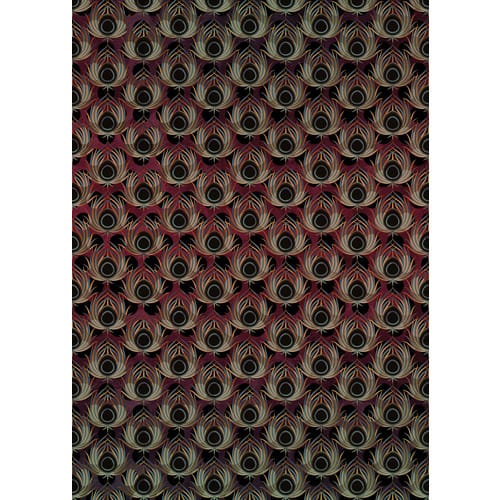 KOMAR Vliestapete »Paon Rouge«, Breite 200 cm, seidenmatt - bunt