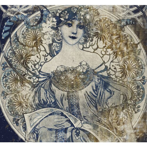 KOMAR Vliestapete »Porcelaine«, Breite 300 cm, seidenmatt - bunt