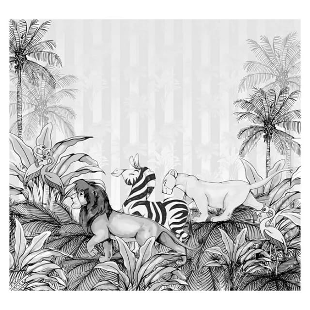 KOMAR Vliestapete »Lion King Monochrome«, bunt, glatt