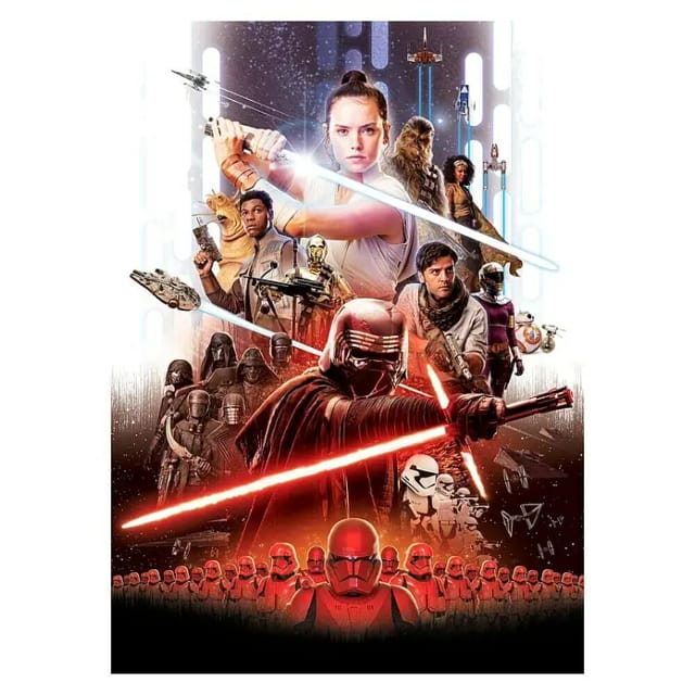 KOMAR Papiertapete »EP9 Movie Poster Rey«, Breite: 184 cm, inkl. Kleister - bunt