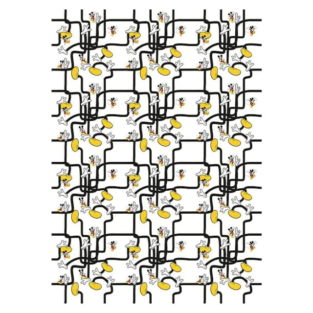 KOMAR Vliestapete »Mickey Mouse Foot Labyrinth«, bunt, glatt