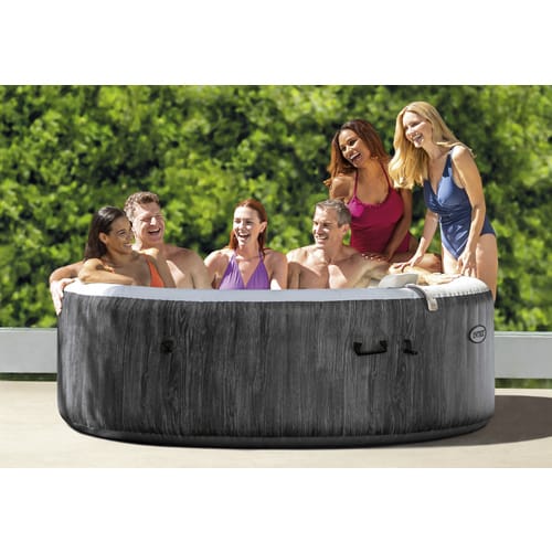 INTEX Whirlpool »PureSpa Greywood Deluxe«, ØxH: 216x71 cm, grau