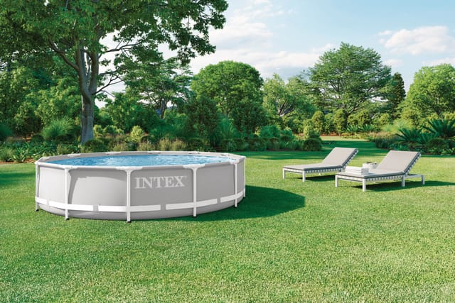 INTEX Rundpool »Prism Rondo«, Rund, BxH: 366x76 cm, hellgrau