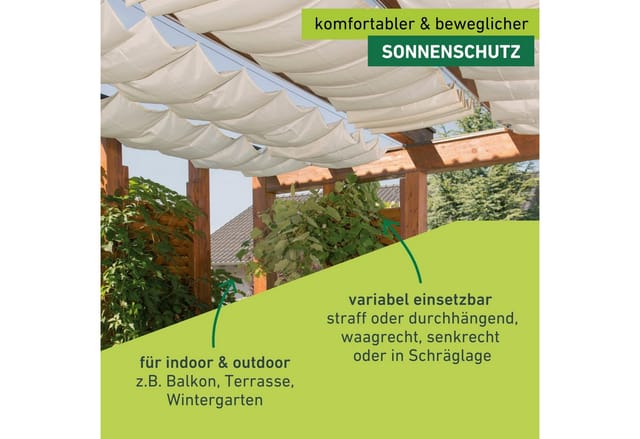 WINDHAGER Sonnenschutz, Set, 270 x 140 cm, cremeweiß - weiss
