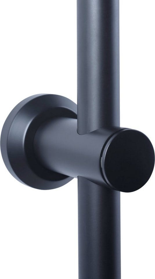 CORNAT Duschsystem »NOIR«, Ø Kopfbrause 22,5 cm, schwarz, rund