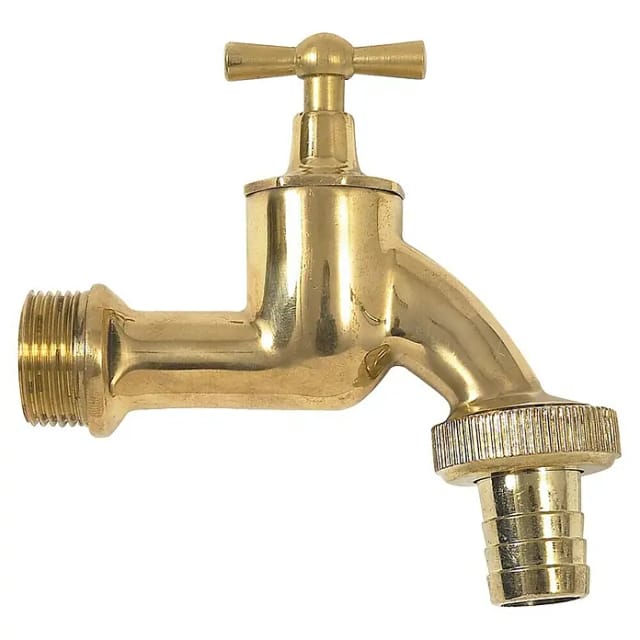 GARANTIA Auslaufhahn, Messing, 3/4" - braun