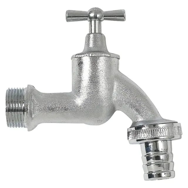 GARANTIA Auslaufhahn, chrom, 3/4" - silberfarben