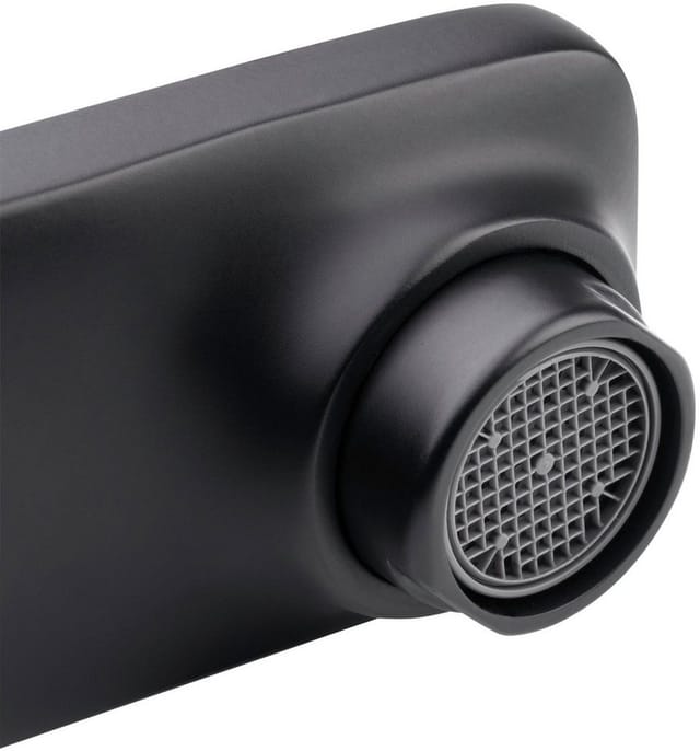 CORNAT Waschtischarmatur »NOIR ROUND«, Messing, matt, ⅜", inkl. Ablaufgarnitur - schwarz