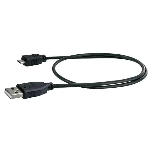 SCHWAIGER Kabel, 1x USB 2.0 A / 1x USB Micro B, Schwarz, 0,5 m