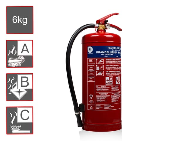 SMARTWARES ABC Pulverlöscher, 6 kg - rot