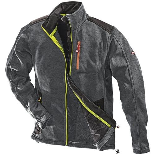 BULLSTAR Softshell-Strickfleecejacke, schwarz/grau, Polyester/Elastan, Gr. XXXL