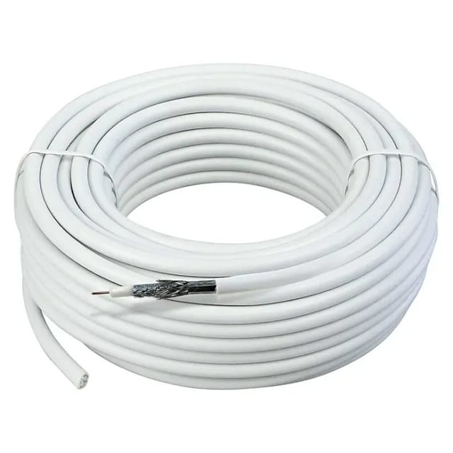 SCHWAIGER Koaxialkabel, 30 m, 110 db, Weiß - weiss