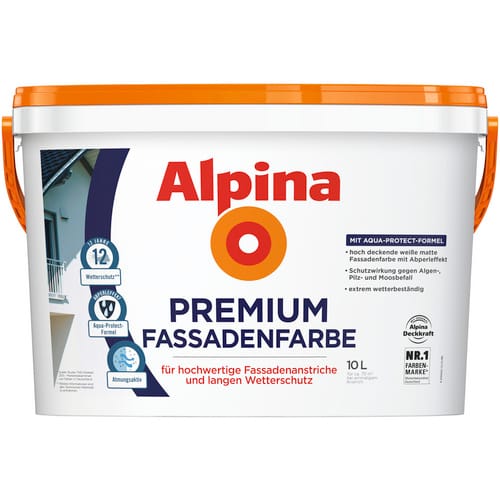 ALPINA Fassadenfarbe, , weiß, , 10 l - weiss