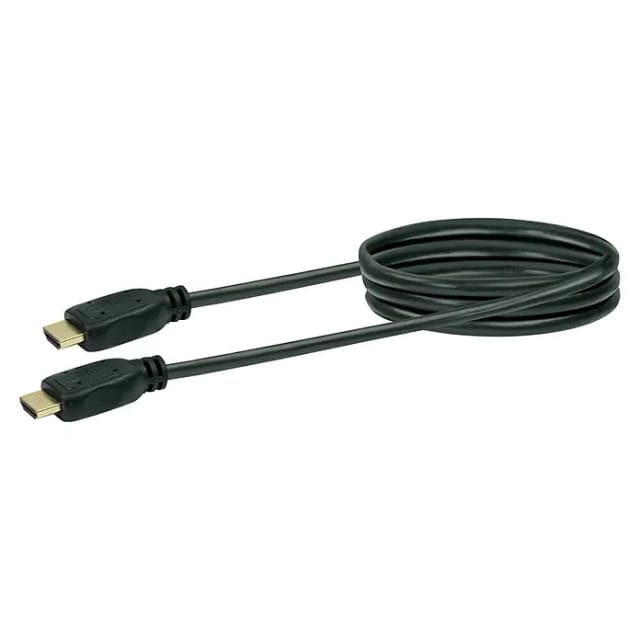 SCHWAIGER HDMI-Kabel, 2 m mit Ethernet, geeignet für UHD Übertragung - schwarz
