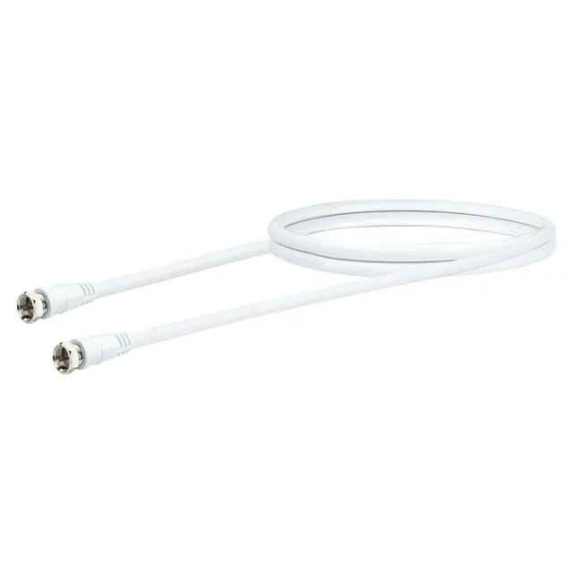 SCHWAIGER SAT-Anschlusskabel, 1,5 m, 75 Ohm, 90 db, Weiß - weiss