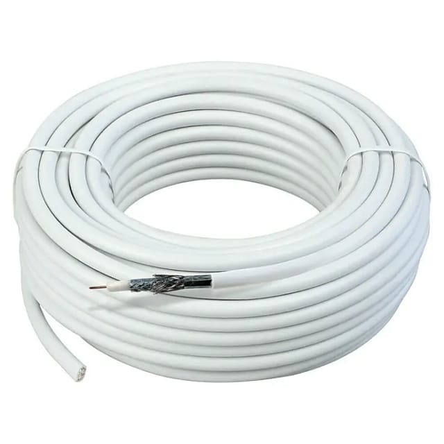 SCHWAIGER Koaxialkabel, 10 m, 110 db, Weiß - weiss