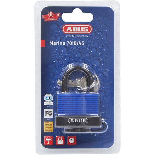 ABUS Vorhangschloss Messing, LxBxH: 28 x 45 x 68 mm, Messing, Messing - goldfarben