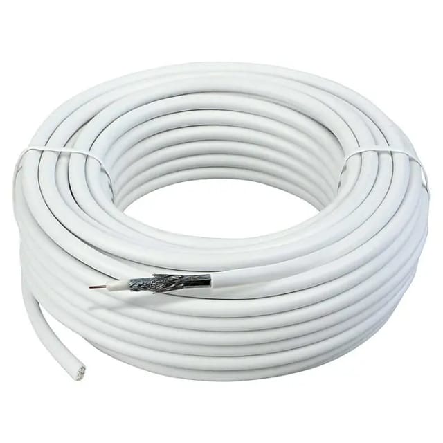 SCHWAIGER Koaxialkabel, 20 m, 110 db, Weiß - weiss