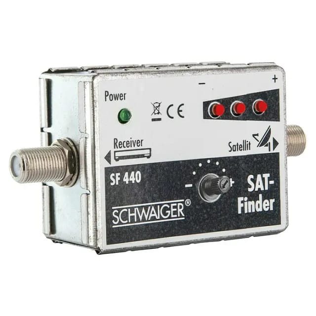 SCHWAIGER SAT-Finder, Besonders für ASTRA und EUTELSAT geeignet, Silber - silberfarben
